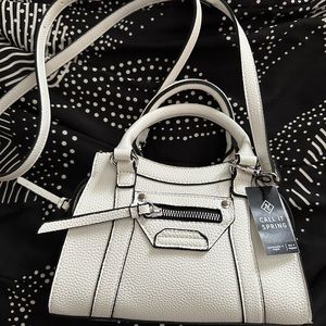 Call It Spring Small White Vegan Leather Purse (Jonie)